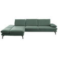 ECKSOFA in Echtleder Opal  195/308 cm  - Opal/Schwarz, Design, Leder/Metall (195/308cm) - Dieter Knoll