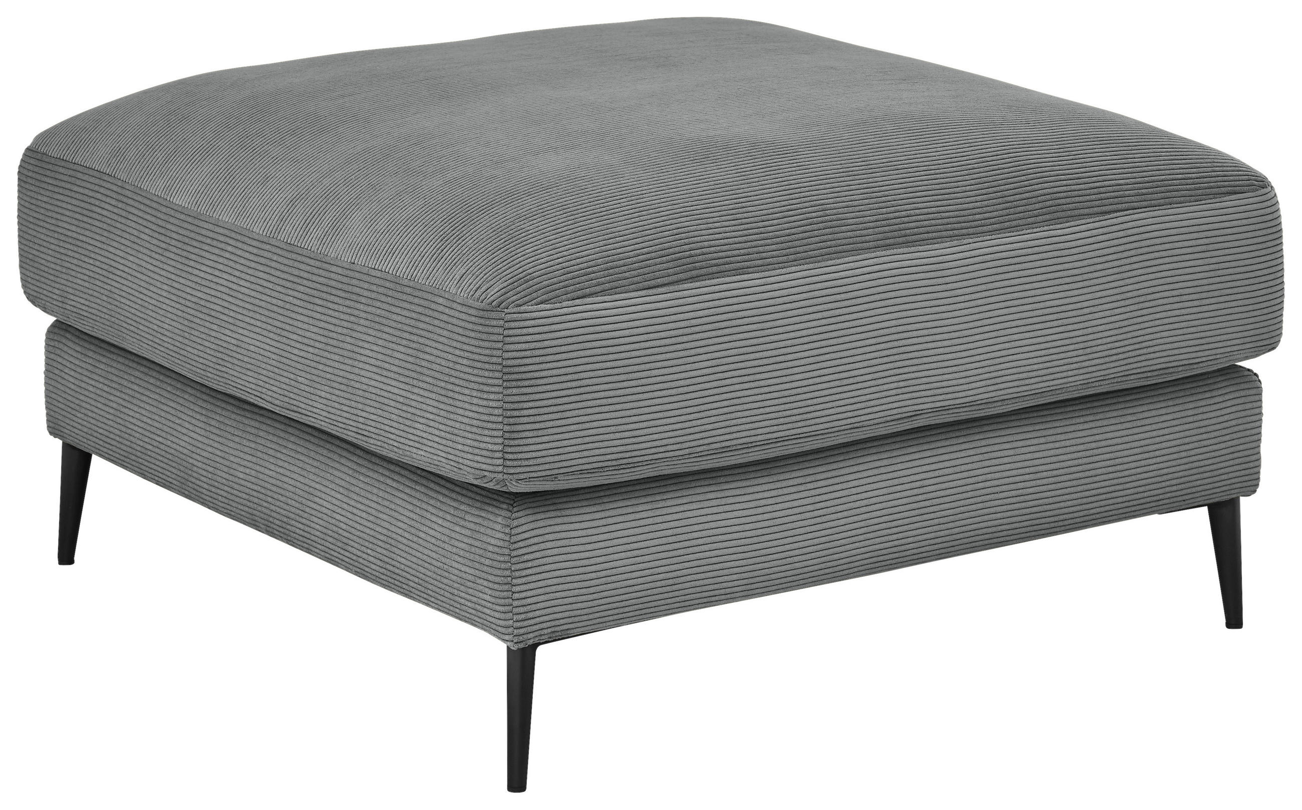 HOCKER in Textil Grau  - Schwarz/Grau, Design, Textil/Metall (90/43/90cm) - Dieter Knoll