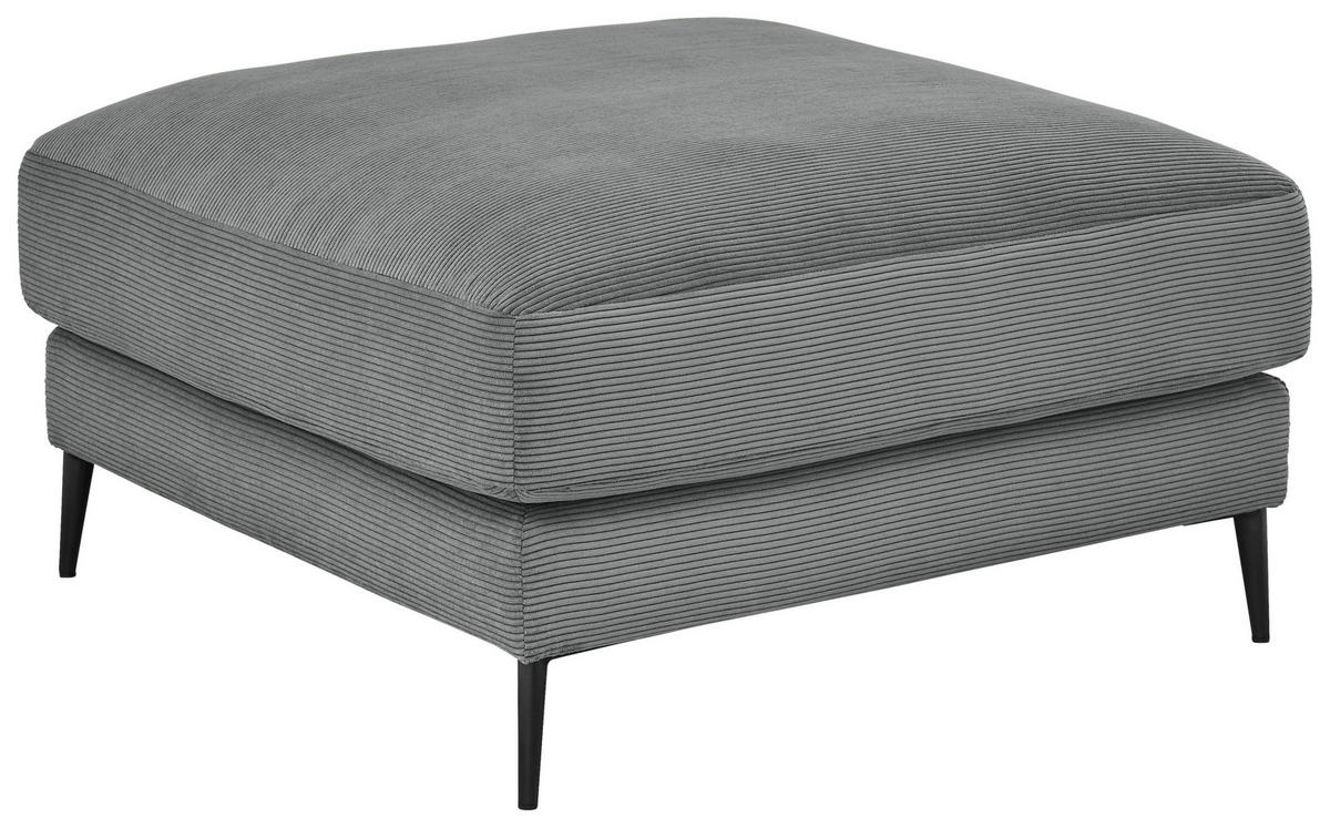 HOCKER in Textil Grau  - Schwarz/Grau, Design, Textil/Metall (90/43/90cm) - Dieter Knoll