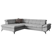 SEDACÍ SOUPRAVA, textil, šedá - šedá/černá, Basics, kov/textil (201/296cm) - Welnova