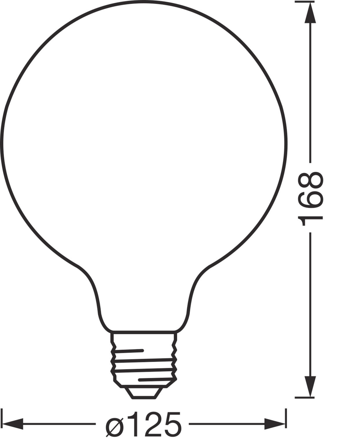 LED-FILAMENT-LEUCHTMITTEL E27 6 W 806 lm  - Transparent, Basics, Glas (12,5/16,8cm) - Osram