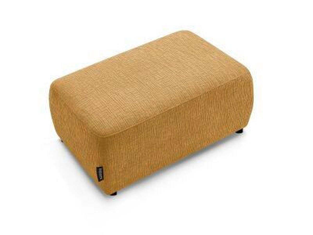 HOCKER ATILLA Struktur Gelb  - Gelb/Schwarz, MODERN, Kunststoff/Textil (92/44/48cm)
