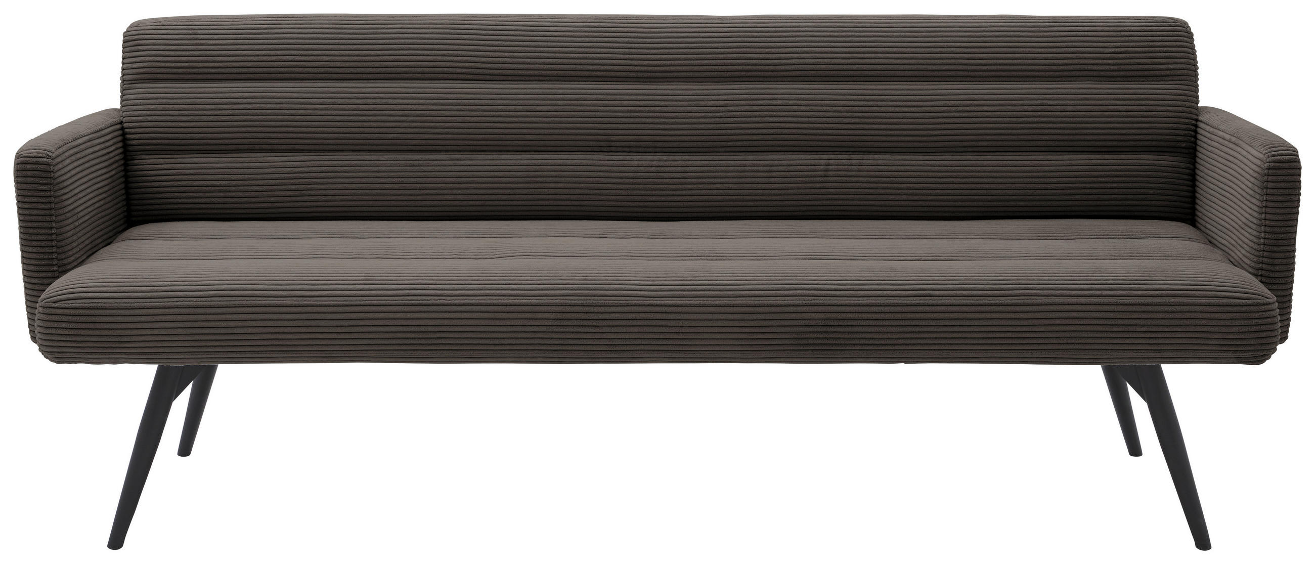 SITZBANK in Textil Mokka  - Schwarz/Mokka, Design, Textil/Metall (216/86/68cm) - Dieter Knoll