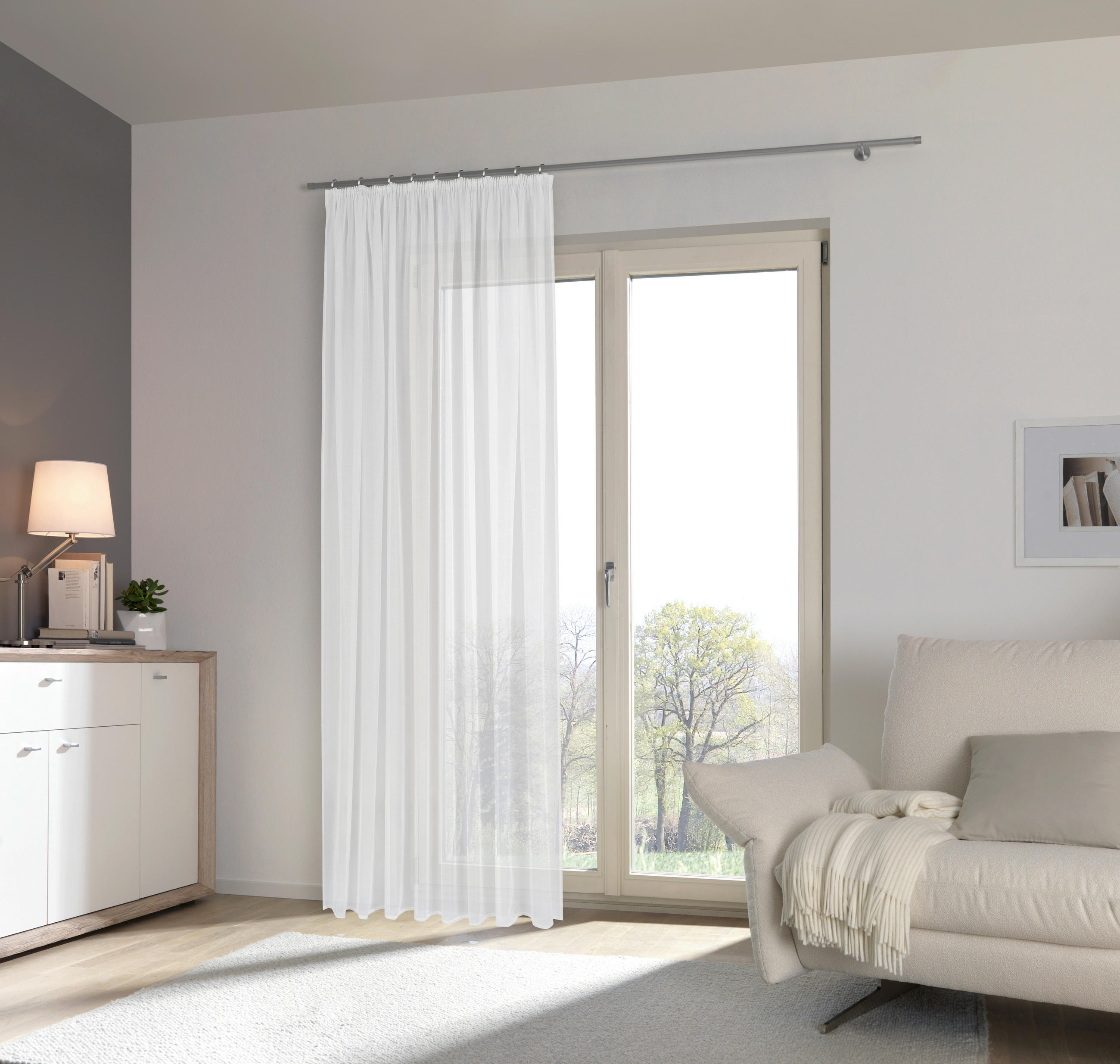 GOTOVA ZAVJESA bijela  135/245 cm  - bijela, Basics, tekstil (135/245cm) - Esposa