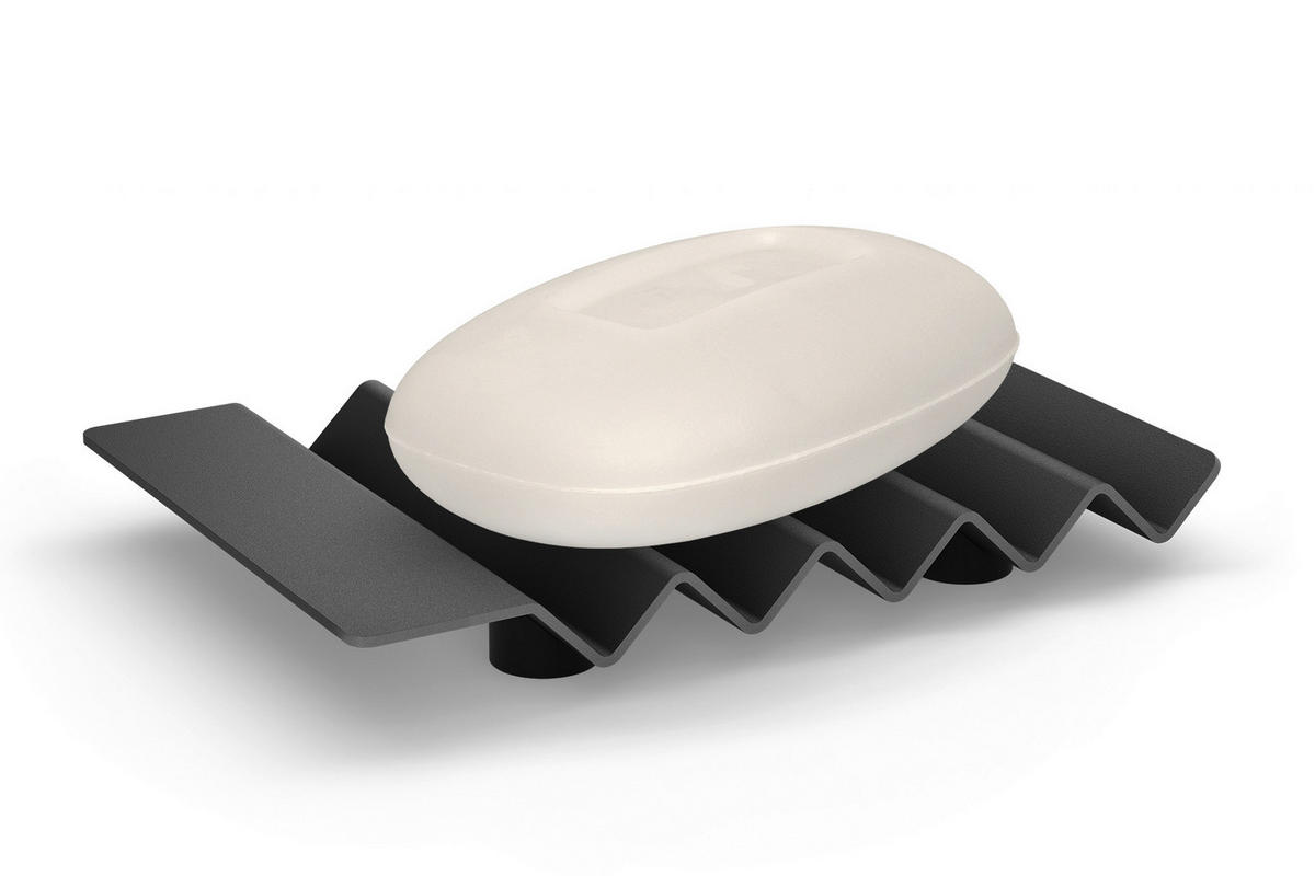 SEIFENSCHALE - Schwarz, Basics, Metall (14/1,6/9,5cm) - Zack