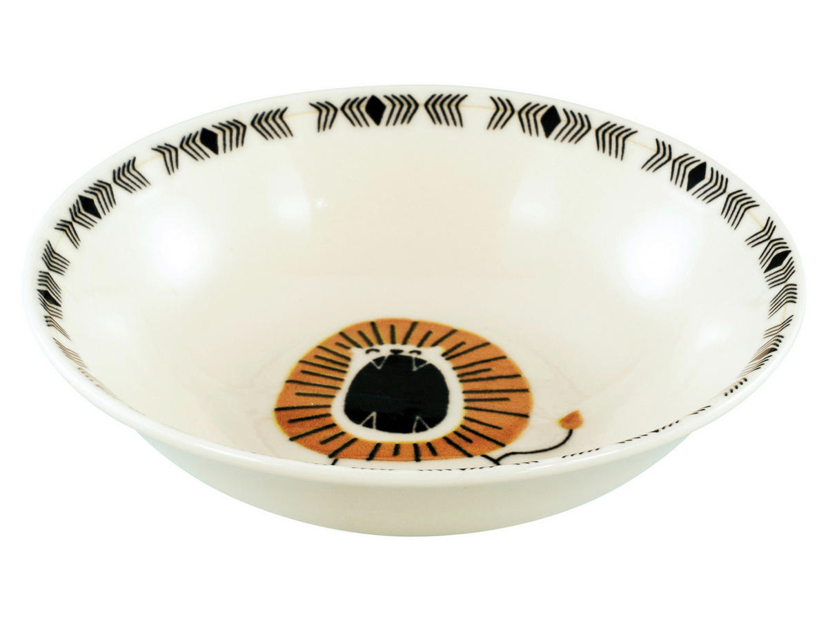 KINDERSCHÜSSEL Safari Bunt Steinzeug  - Multicolor/Grauweiß, Basics, Keramik - Creatable