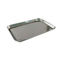 SERVIERPLATTE  - Edelstahlfarben, Basics, Metall (28,9/22/2cm) - Homeware Profession.