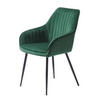STOL MED ARMSTÖD sammet  - svart/mörkgrön, Design, metall/textil (58/84/59cm) - Best Price