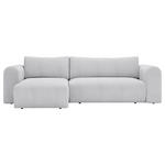 ECKSOFA in Cord Hellgrau  - Hellgrau/Schwarz, MODERN, Kunststoff/Textil (150/245cm) - Carryhome