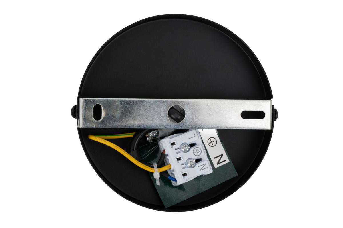 HÄNGELEUCHTE 15/120 cm  - Schwarz, Design, Stein/Metall (15/120cm) - Collet's Monde