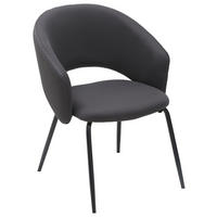 ŽIDLE S PODRUČKAMI, železo, síťovina, šedá - šedá/černá, Moderní, kov/textil (58/80/60cm) - MID.YOU