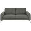 3-SITZER-SOFA Feincord Grau  - Chromfarben/Grau, Design, Textil/Metall (194/87/105cm) - Beldomo Style