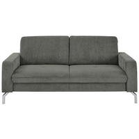 3-SITZER-SOFA Feincord Grau  - Chromfarben/Grau, Design, Textil/Metall (194/87/105cm) - Beldomo Style