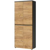 AKTENSCHRANK 80/197/40 cm  - Eichefarben/Graphitfarben, MODERN, Holzwerkstoff (80/197/40cm) - Germania