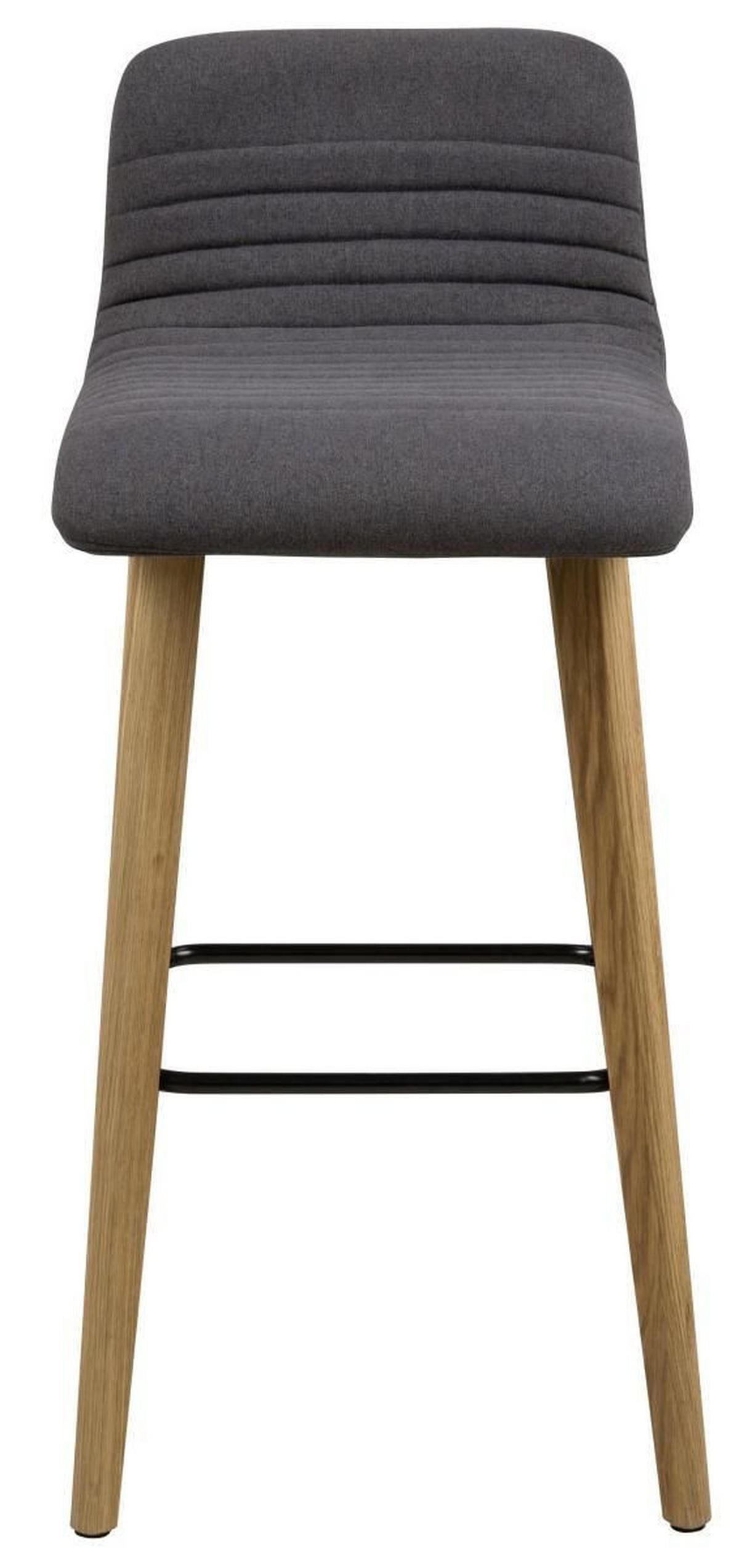 TABURET DE BAR in textil, lemn antracit, culoare lemn stejar  - culoare lemn stejar/antracit, Design, lemn/textil (44/101/47cm) - Livetastic