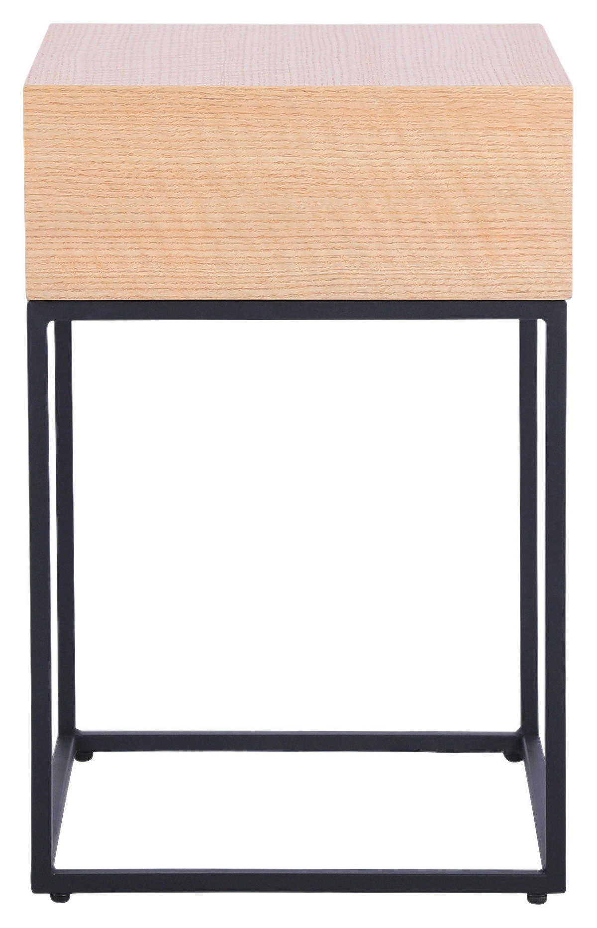 NACHTKÄSTCHEN in furniert Eiche Schwarz, Eichefarben  - Eichefarben/Schwarz, Basics, Holz/Holzwerkstoff (40/62/40cm) - Xora