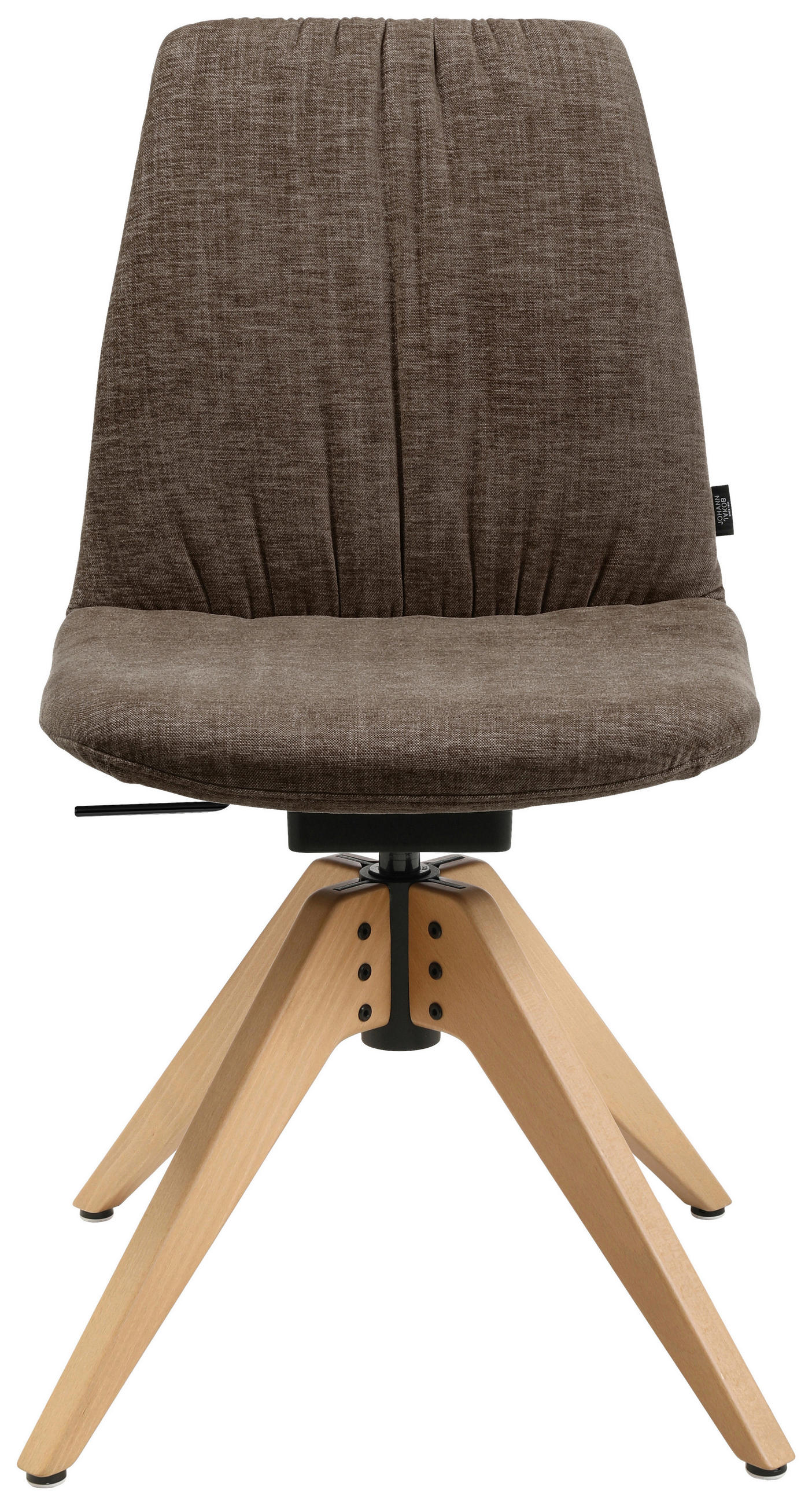 STUHL Flachgewebe Braun, Eiche Wotan Buche Hartholz  - Eichefarben/Eiche Wotan, Design, Holz/Textil (46/85-88/55cm) - Johann Jakob