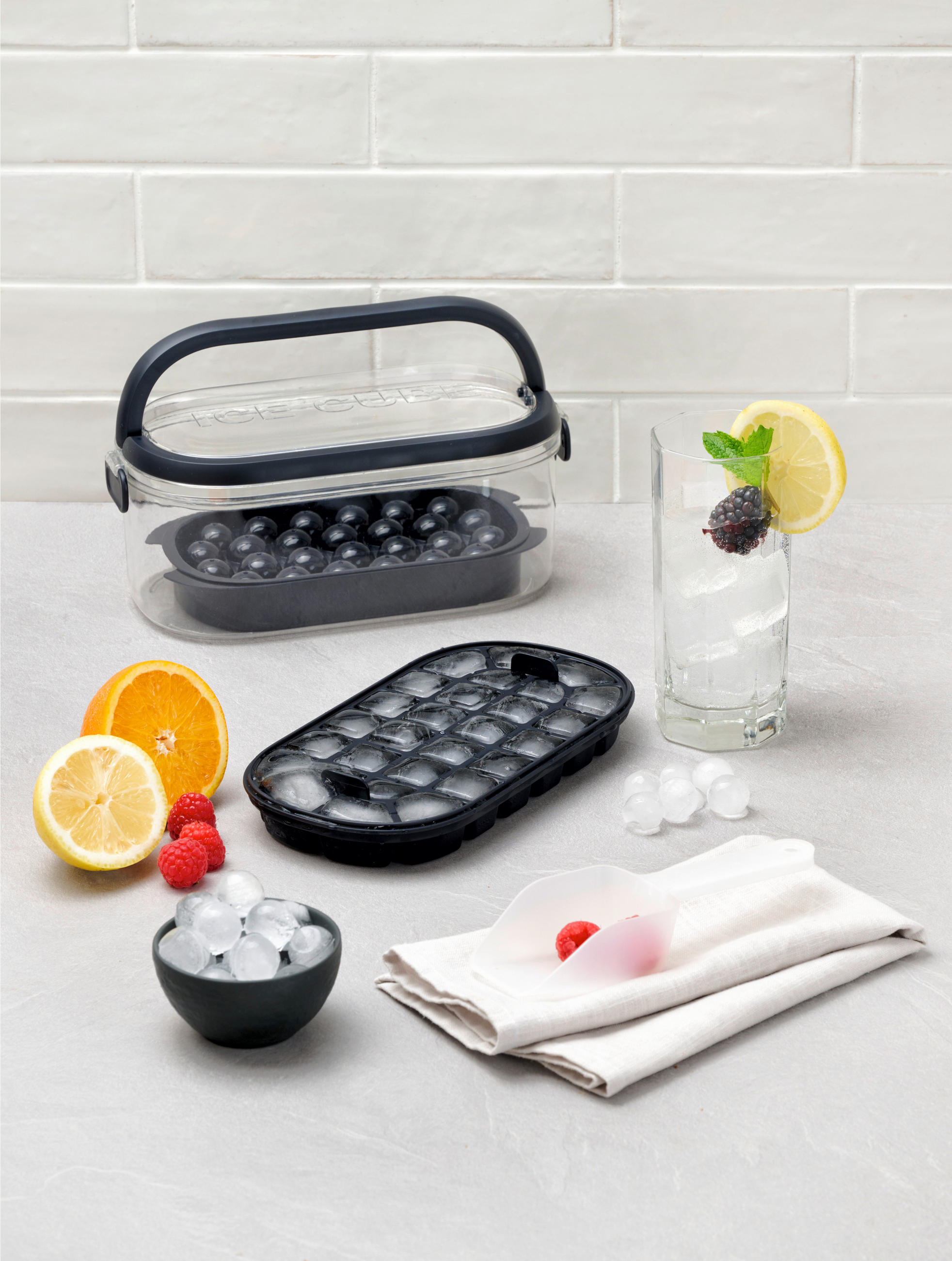 FORMA NA ĽAD - priehľadné/čierna, Basics, plast (22,7/12/9,6cm) - Homeware Profession.