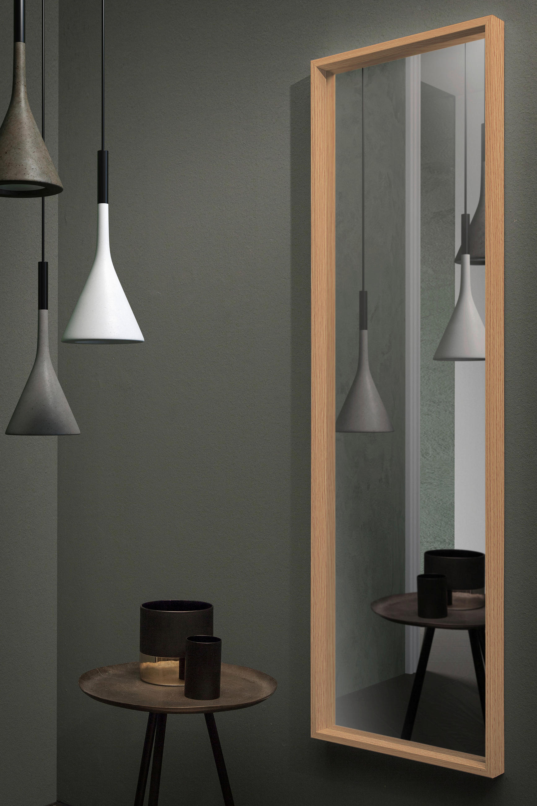 WANDSPIEGEL 42,5/142,5/5 cm    in rechteckig  - Eichefarben, Design, Glas/Holz (42,5/142,5/5cm) - Xora