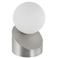 LED-TISCHLEUCHTE 10/16 cm   - Weiß/Nickelfarben, Basics, Glas/Metall (10/16cm) - Novel
