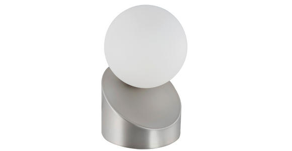 LED-TISCHLEUCHTE 10/16 cm - Weiß/Nickelfarben, Basics, Glas/Metall (10/16cm) - Novel