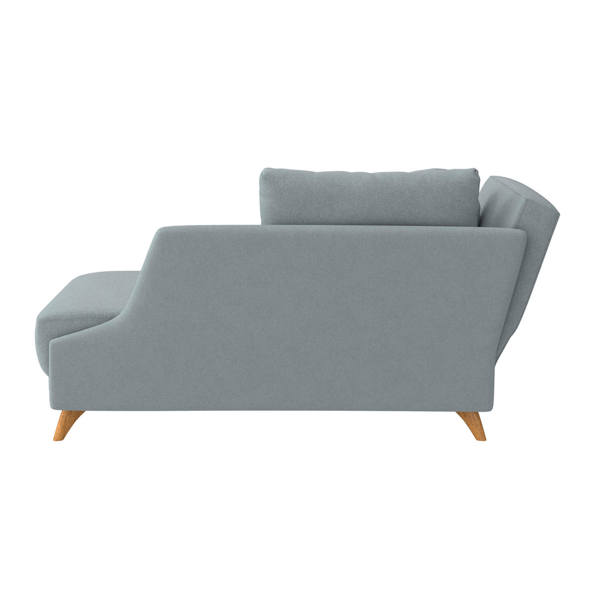 RÉCAMIERE in Flachgewebe Hellblau  - Eichefarben/Hellblau, Modern, Holz/Textil (205/74/94cm) - Bali