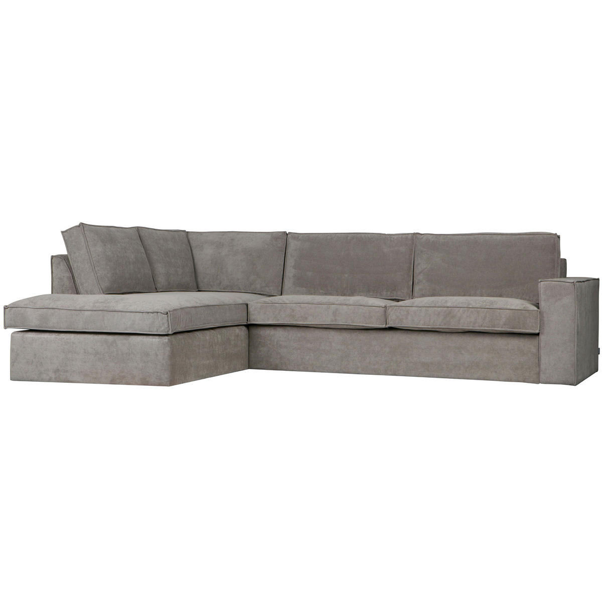 ECKSOFA Thomas Grün Cord  - Schwarz/Grün, Design, Kunststoff/Textil (197/283cm) - Livetastic