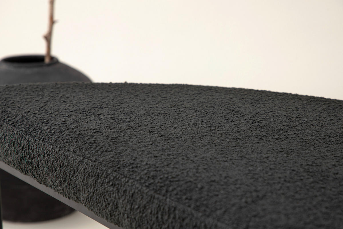 SITTBÄNK i metall, textil svart  - svart, Design, metall/textil (165/75/51cm) - Livetastic