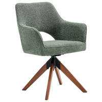 STOLICA S NASLONOM ZA RUKE  zelena, boje oraha  drvo, metal, tekstil      - zelena/boje oraha, Moderno, drvo/metal (60/89/65,5cm) - Livetastic