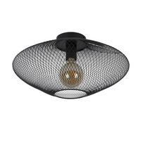 DECKENLEUCHTE  45/24 cm    - Schwarz, Konventionell, Metall (45/24cm) - Lucide