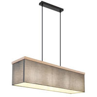 HÄNGELEUCHTE 80/20/120 cm    - Anthrazit/Schwarz, Konventionell, Holzwerkstoff/Textil (80/20/120cm) - Globo