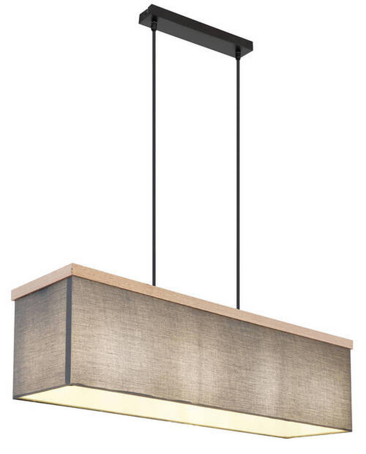 HÄNGELEUCHTE 80/20/120 cm    - Anthrazit/Schwarz, Konventionell, Holzwerkstoff/Textil (80/20/120cm) - Globo
