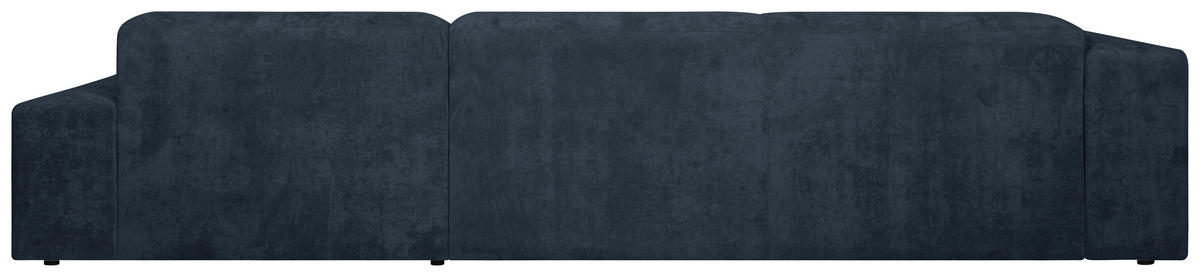 ECKSOFA HANNAH Blau Cord  - Blau/Schwarz, Design, Kunststoff/Textil (343/170cm) - MID.YOU