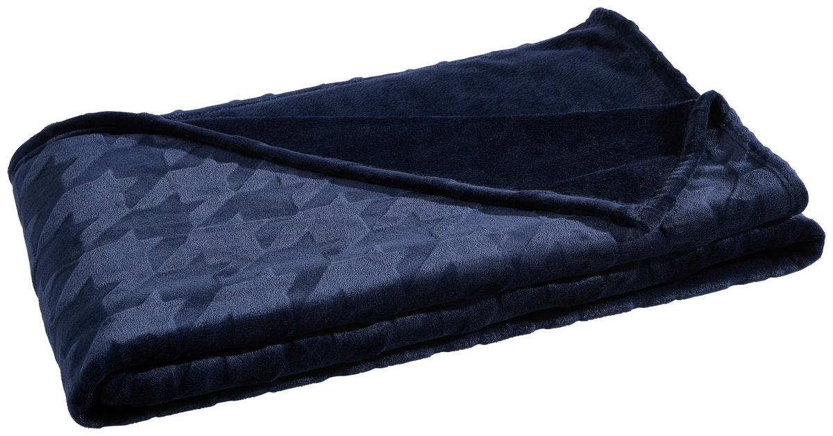 WOHNDECKE 150/200 cm  - Dunkelblau, Textil (150/200cm) - Dieter Knoll