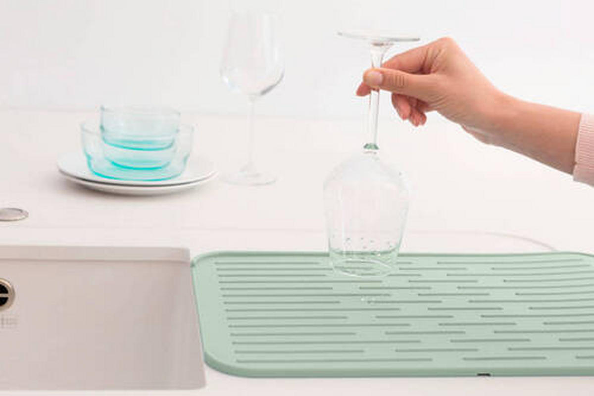 ABTROPFMATTE  - Jadegrün, Basics, Kunststoff (32,5/43,8/0,9cm) - Brabantia