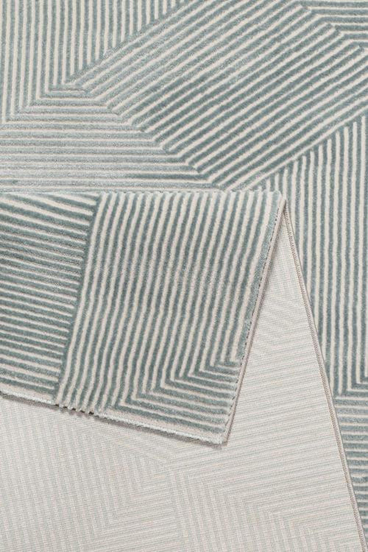 WEBTEPPICH 133/200 cm Velvet Groove Grau, Türkis  - Türkis/Grau, KONVENTIONELL, Textil (133/200cm) - Esprit