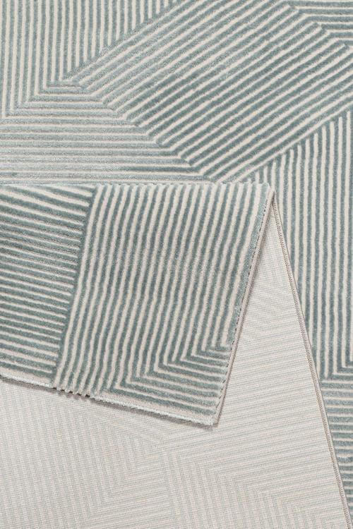 Thumbnail - Esprit Webteppich Velvet Groove, Grau, Türkis, Textil, Uni, 133x200 cm, Textiles Vertrauen - Oeko-Tex®, Hohenstein, AZO-...