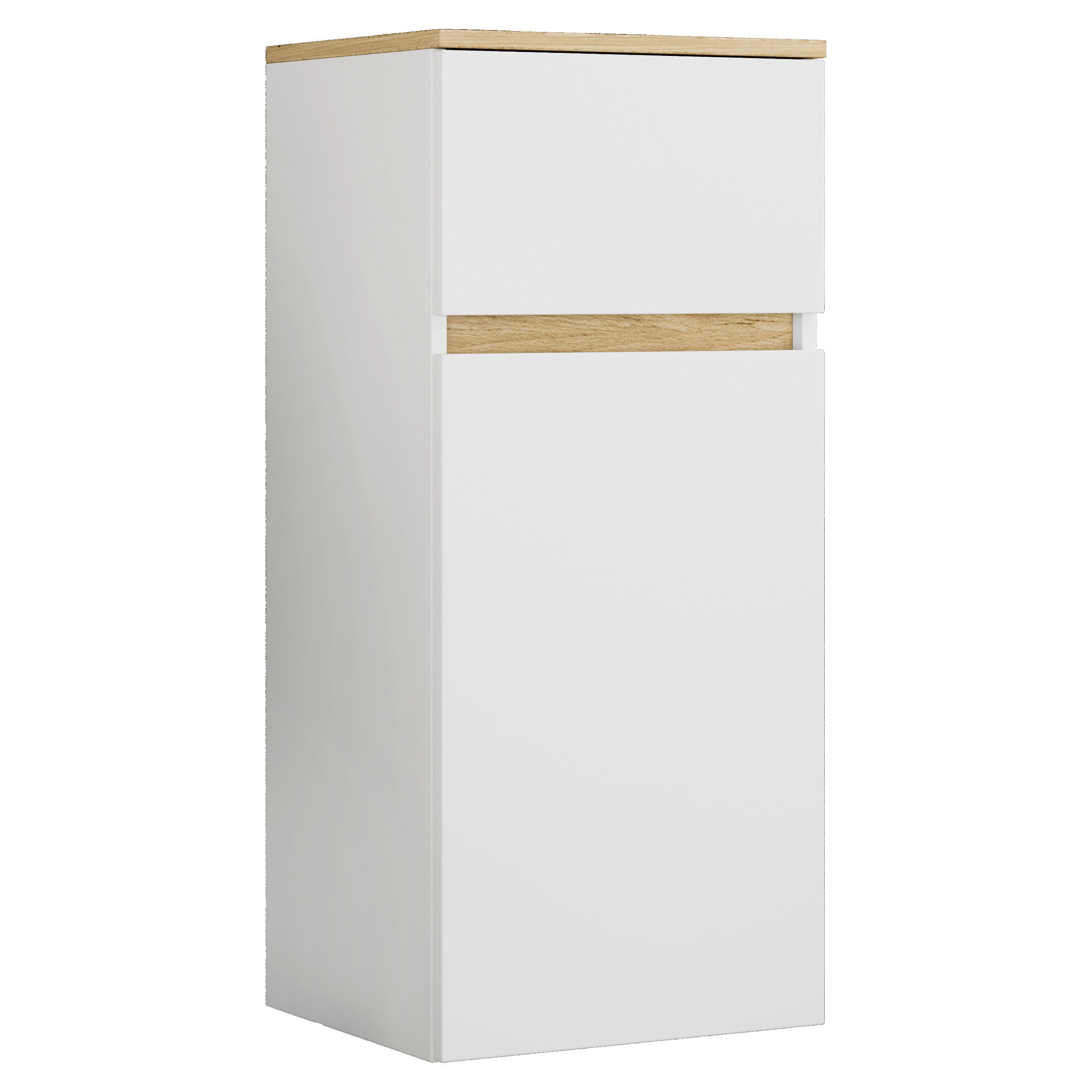 MIDISCHRANK 41/90/35 cm  - Honigeiche/Weiß, Trend, Holzwerkstoff (41/90/35cm) - MID.YOU