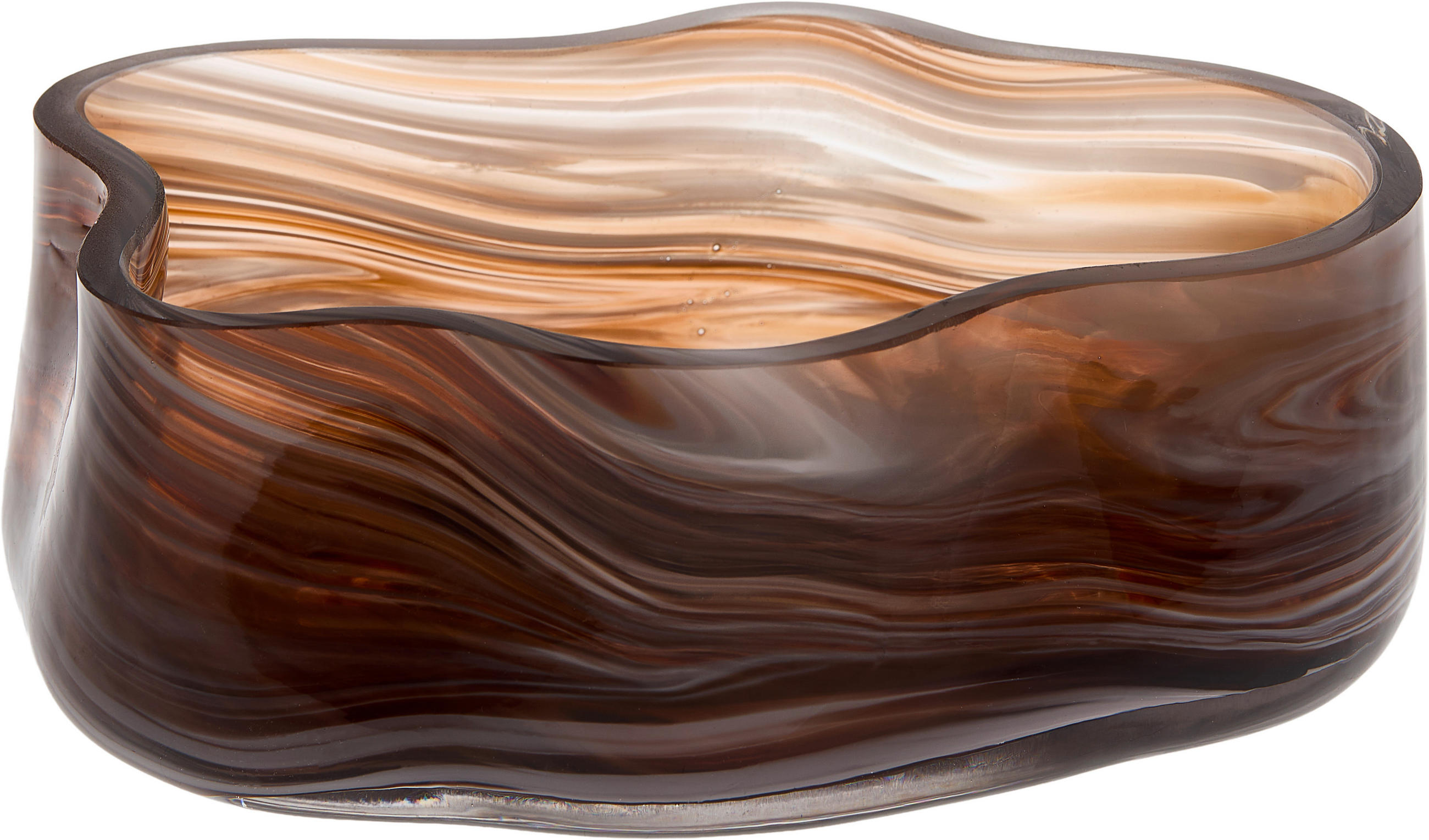 VID SKÅL  - brun, Basics, glas (19,5/15,5/6cm) - Boltze Home