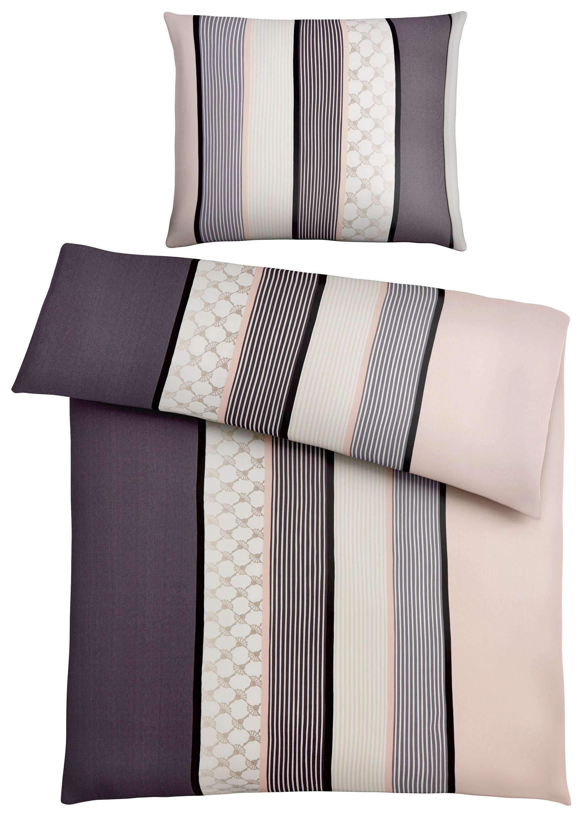 BETTWÄSCHE Makosatin 140/200 cm  - Hellrosa/Creme, Design, Naturmaterialien/Textil (140/200cm) - Joop!