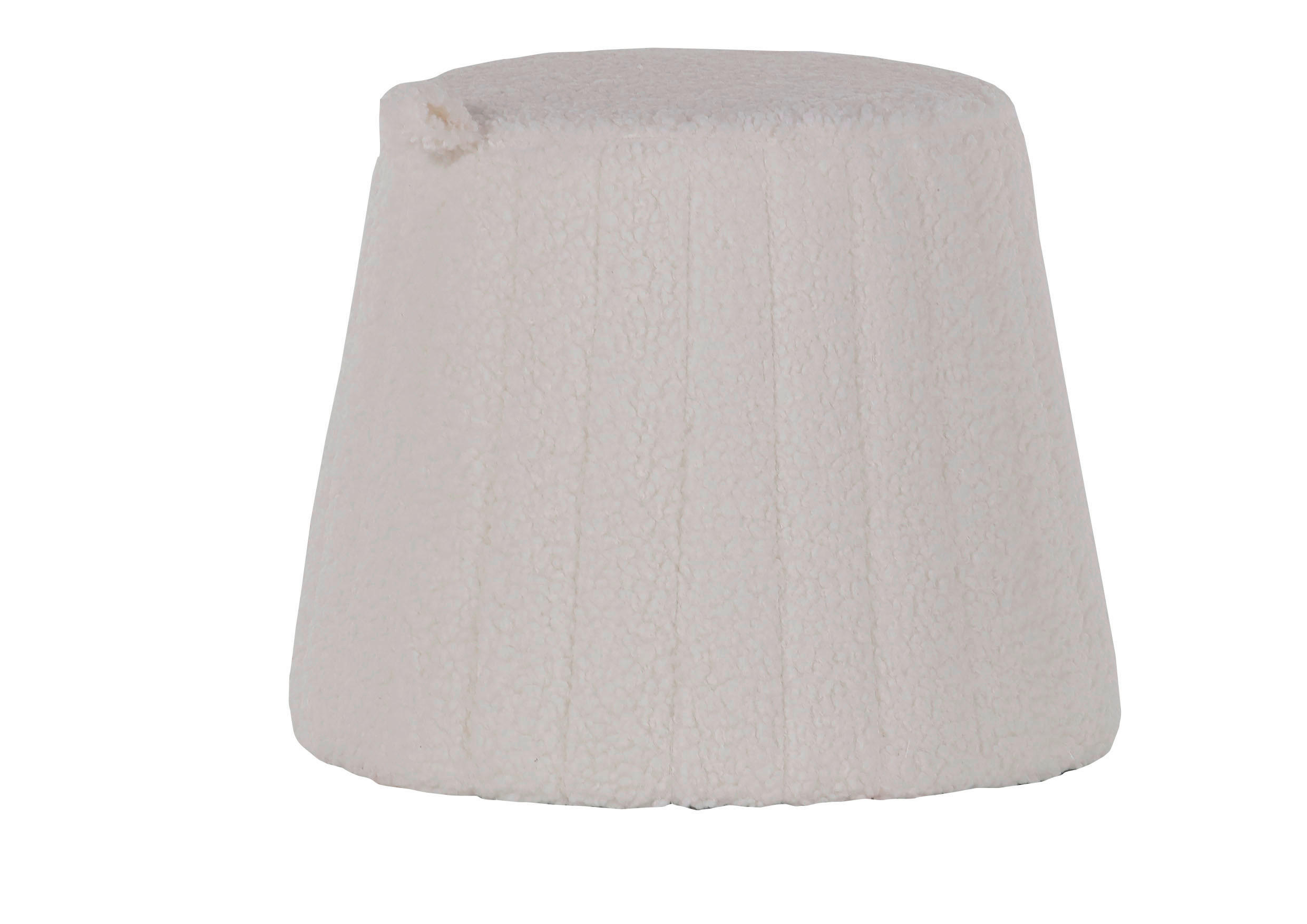 HOCKER Bouclé Naturfarben, Weiß - Naturfarben/Weiß, Basics, Textil (35/46/38cm) - Livetastic