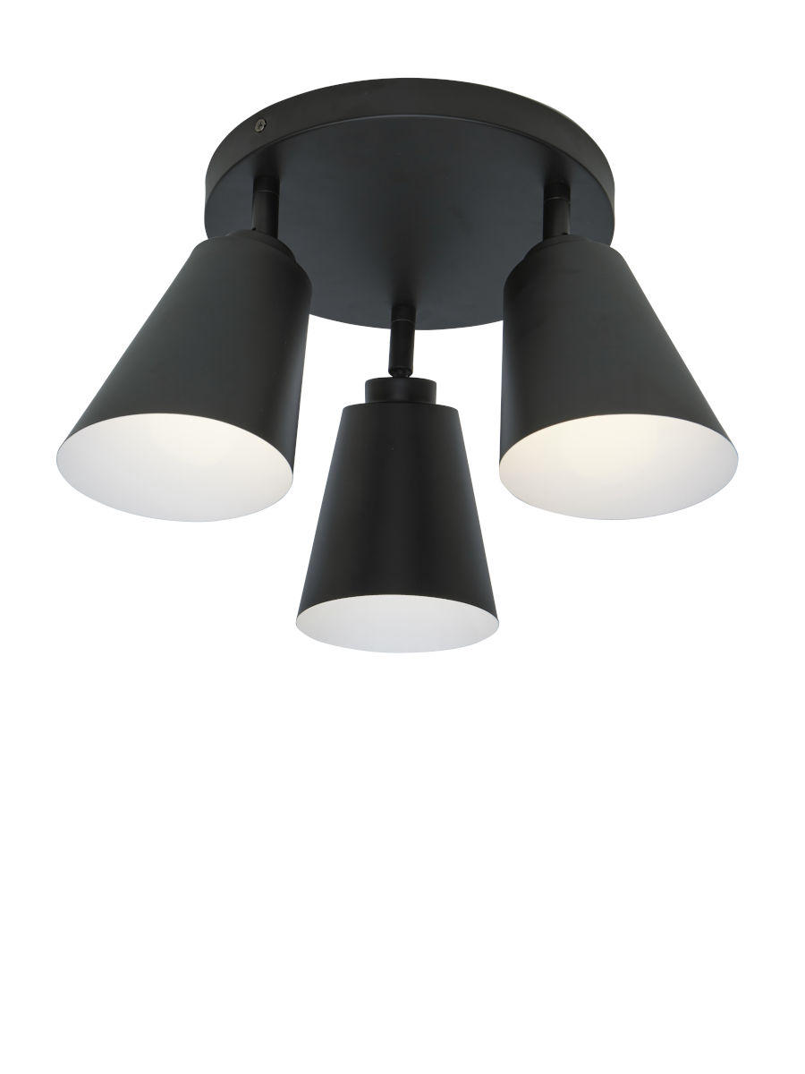 DECKENLEUCHTE  12/2,5 cm    - Schwarz, Basics, Metall (12/2,5cm) - It's about Romi