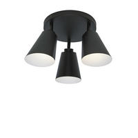 DECKENLEUCHTE Bremen 12/2,5 cm   - Schwarz, Basics, Metall (12/2,5cm) - It's about Romi