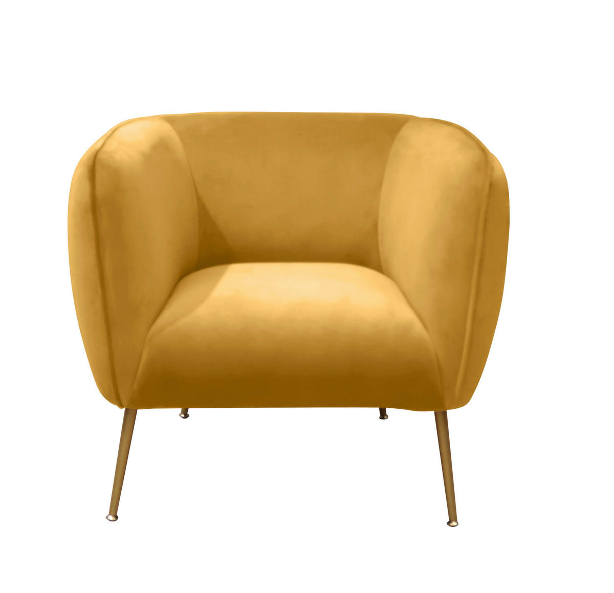 FOTEL - sárga/aranyszínű, Modern, textil/fa (79/71,5/71,5cm) - Ambia Home