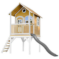 SPIELHAUS 318/272/191 cm  - Braun/Weiß, KONVENTIONELL, Holz (318/272/191cm) - Ambia Garden