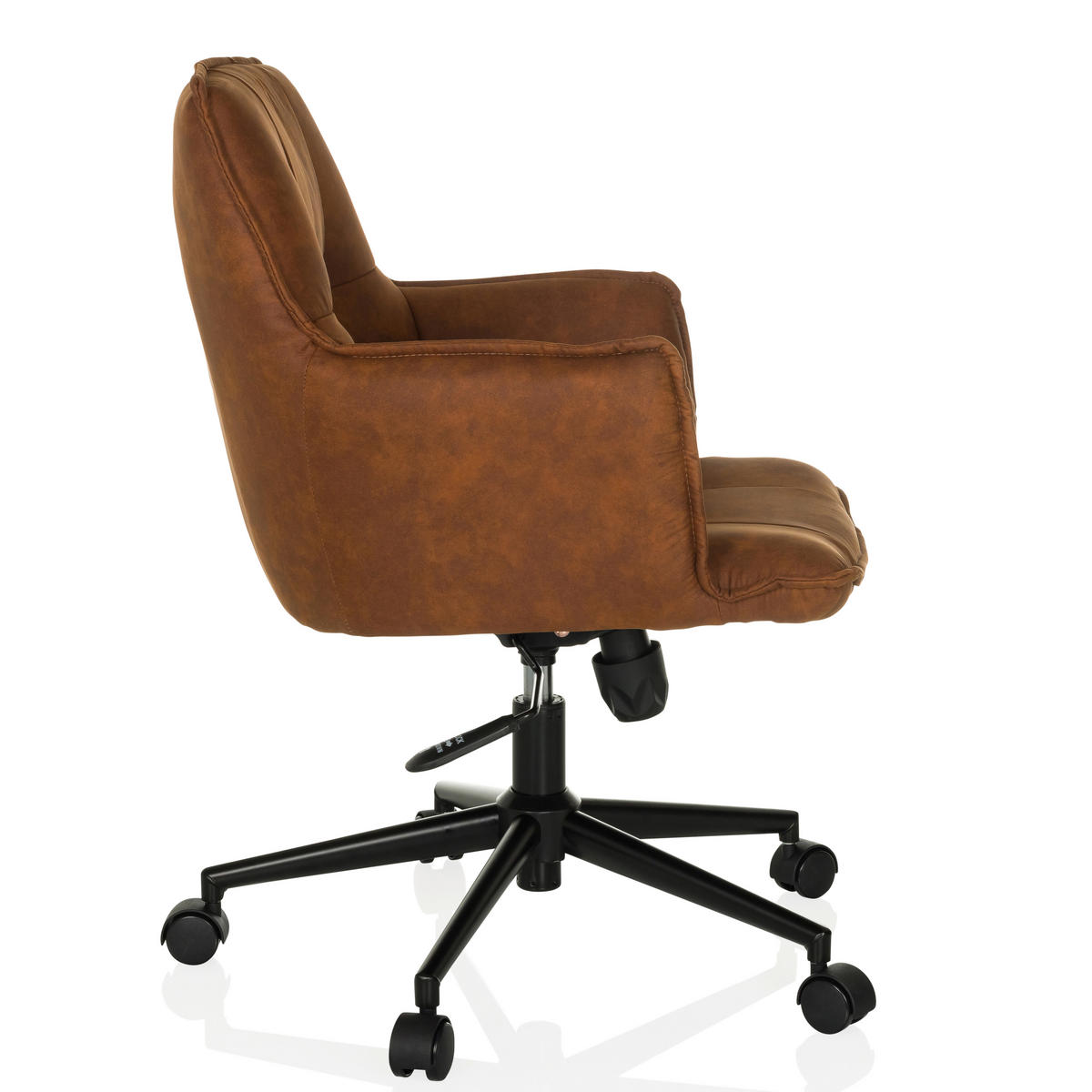 DREHSTUHL Braun  - Schwarz/Braun, MODERN, Kunststoff/Textil (54/85/70cm) - MID.YOU