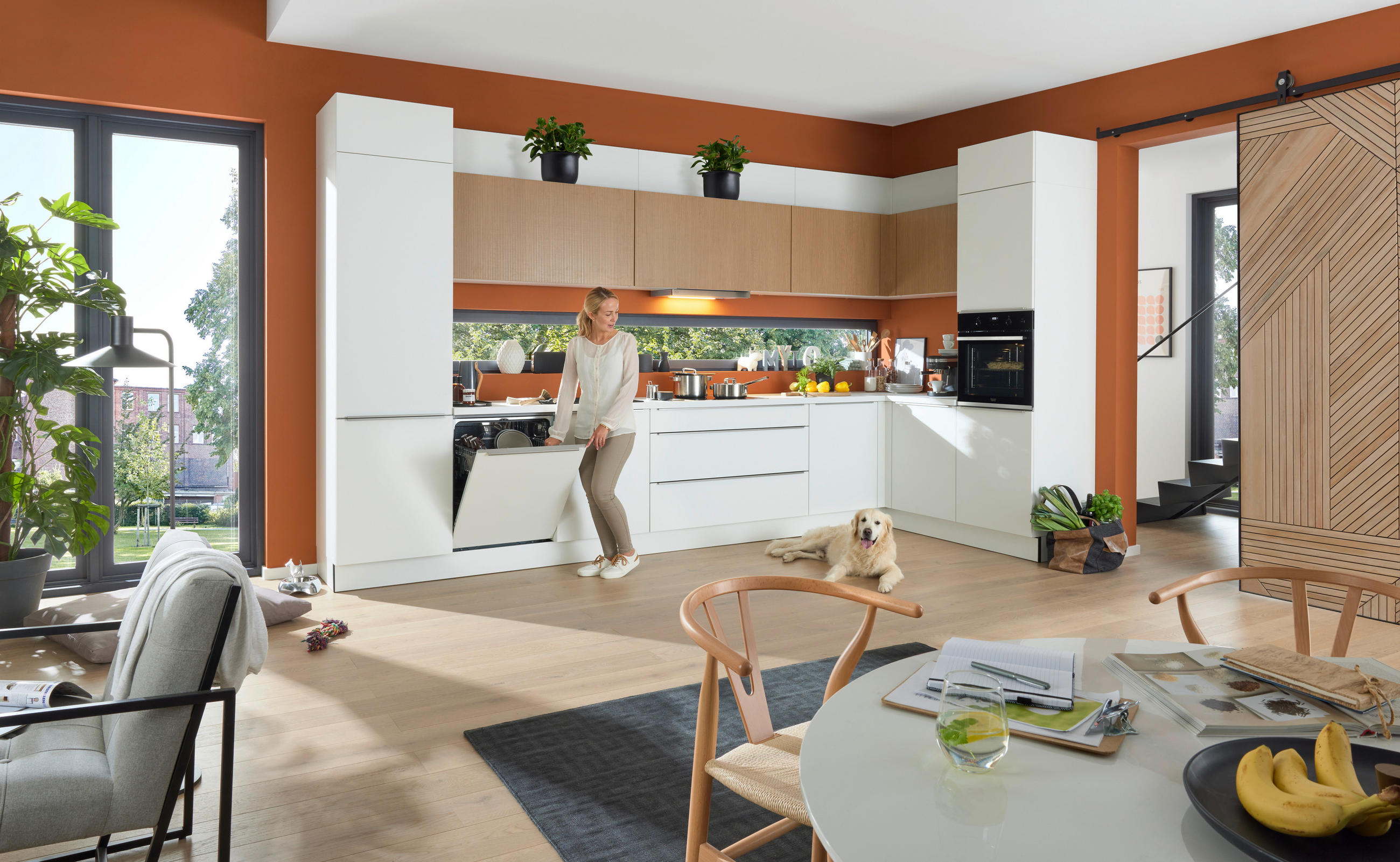 VESTAVNÁ KUCHYŇ - bílá, Design, kompozitní dřevo/plast - Nolte Küchen