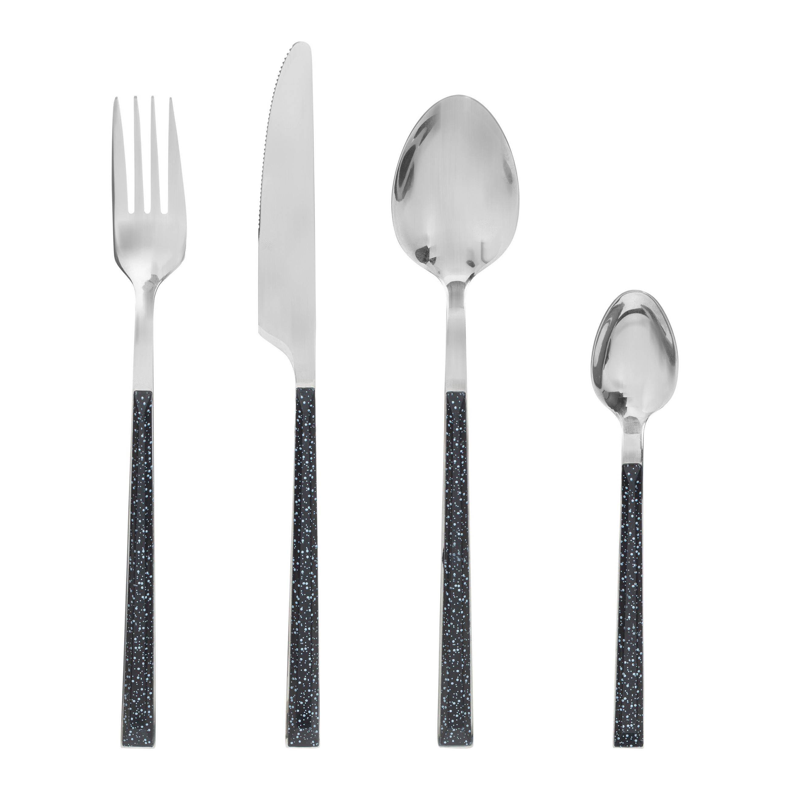 SET PRIBORA ZA JELO 24-dijelni - crna, Basics, metal