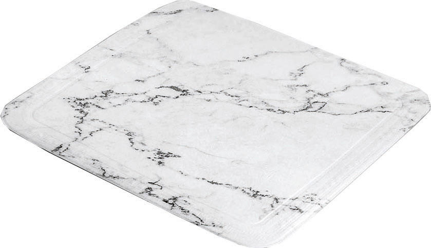 PODLOGA ZA PRHO  MARBLE   55/55 cm          bela  - bela, Konvencionalno, umetna masa (55/55cm) - Kleine Wolke