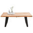 COUCHTISCH Akazie massiv rechteckig Akaziefarben, Schwarz - Schwarz/Akaziefarben, KONVENTIONELL, Holz/Metall (115/70/45cm) - Carryhome